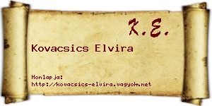 Kovacsics Elvira névjegykártya